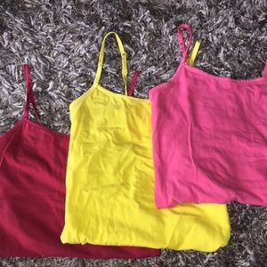 3 spaghetti strap tank tops